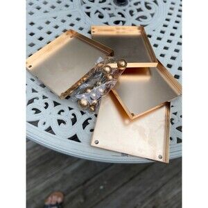 Rose Gold Decorative Dessert Table Trays set of 4 Sturdy Metal Table Risers